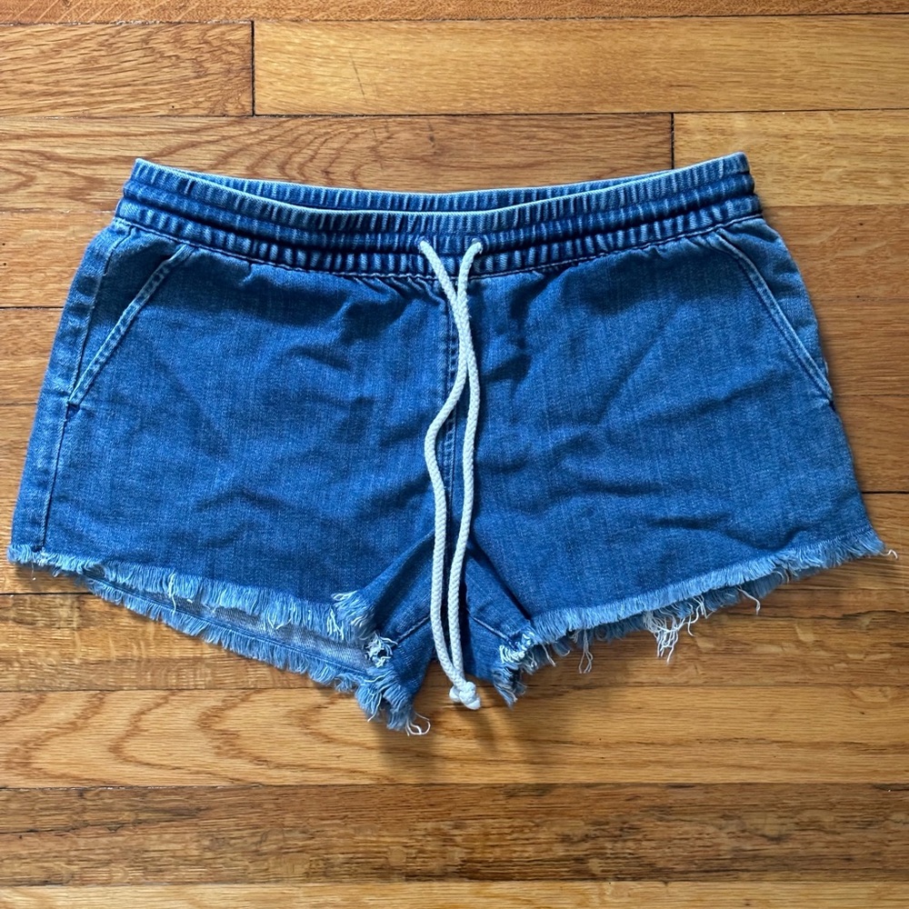Aerie Elastic Waistband Jean Shorts